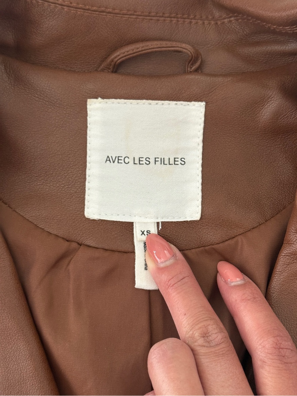 Avec Les Filles Faux Leather Moto Jacket - Picture 3 of 4